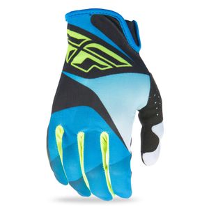 Fly Racing unisex-adult Lite guantes (azul/negro/Hi-vis, XS)
