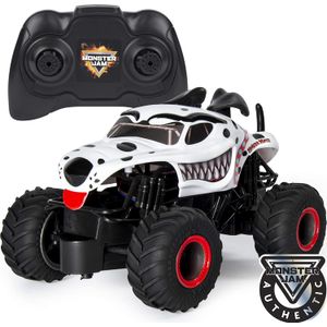 Monster Jam Monster Mutt Dálmata - Camión monstruo con mando a distancia (escala 1:24, 2,4 GHz, para edades de 4 años en adelante)