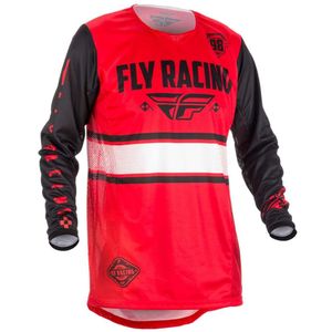 Fly Racing para hombre Kinetic era playera (rojo/negro, jóvenes tamaño mediano), 1 paquete