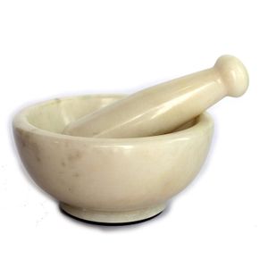 Kleo 6" de ancho (Gran tamaño), color negro Juego de mortero y mortero de piedra natural como para especias, la medicina Grinder Masher – okhli y Musa