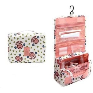 ONYADD HZB-02 Bolsa de viaje organizador de cosméticos, kit de aseo para colgar para mujeres y hombres (sonrisa rosa)