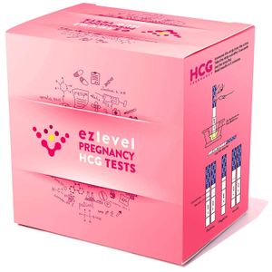 EZ Level 100 - Tiras de prueba de orina (HCG, 100 HCG)