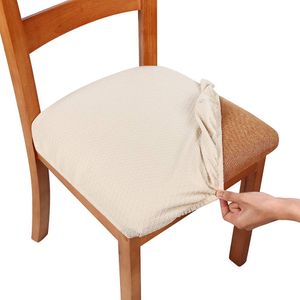 Smiry - Fundas de asiento de jacquard de licra elástica, extraíbles, lavables, antipolvo, acolchadas, para silla de comedor