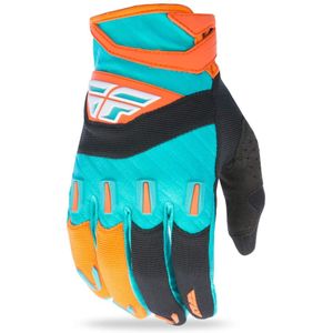 Fly Racing unisex-adult F-16 guantes (Naranja/Azul, tamaño 9/tamaño mediano)