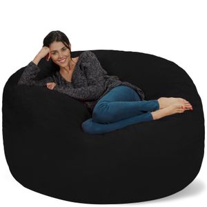 Silla Chill Sack Bean Bag: muebles de espuma de memoria gigante y una tumbona grande. Gran sofá con gran cubierta de gamuza suave resistente al agua.