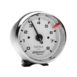 Auto Meter 2304 tacómetro con cara blanca de medición automática