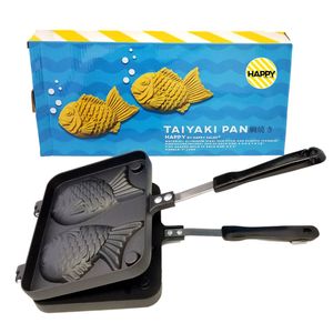 Happy Sales HSTYK1, Taiyaki Pan Forma de Pescado, 8 ancho x 2 alto X 12L largo, color negro