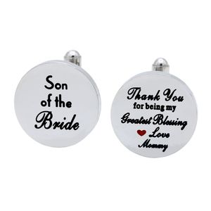 Hijo de la novia Cuff Links – Thank You For Being Mi mayor bendición Cuff Links