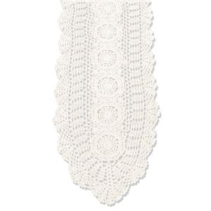 tidetex rústico mano Crochet Floral Funda para mesa Hollow Out Weave Camino de mesa de encaje simple Solid Runner Gabinete/comedor decoración de mesa