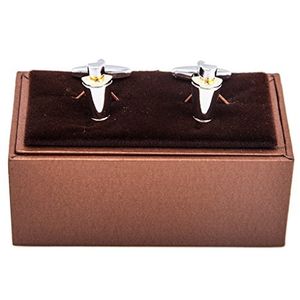 mrcuff Martini coctelera bebidas barman 2 tonos par de gemelos en caja de regalo de presentación y paño de pulido
