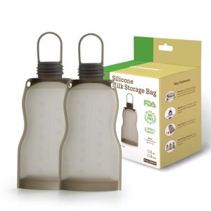 Haakaa bolsa de almacenamiento de leche materna de silicona, reutilizable, bolsas de leche materna para lactancia, con tapón de sellado, silicona de g