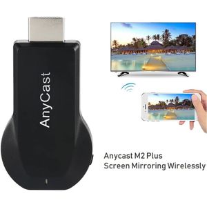 SmartSee Anycast - Adaptador de pantalla inalámbrico HDMI WiFi 1080P para iPhone Mac iOS Android a TV Proyector soporte Miracast Airplay DLNA
