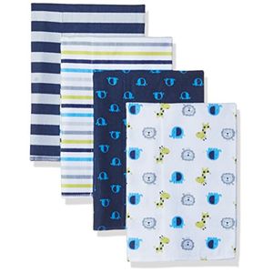 Gerber Baby Boys 4 Pack Franela Burp Cloths