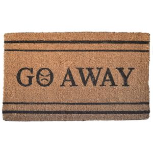 Las importaciones Decor Printed Fibra de Coco Felpudo, Go Away, 18-Inch by 30-Inch