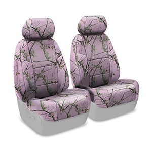 Coverking Front 5050 Bucket Custom Fit Funda de asiento para ciertos modelos Toyota Matrix Neosupreme Camo Real Tree AP Pink Solid