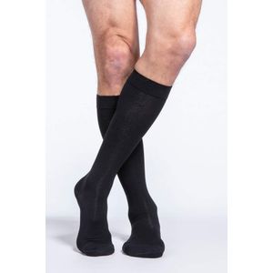 Sigvaris algodón 230 de la mujer Puntera Cerrada Grip parte superior Pantorrilla Calcetines de compresión (20 – 30 mmHg, M corto, Negro, 1