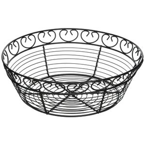winco wbkg-10r alambre Cesta de Fruta, 25,4 cm) por 3 pulgadas, color negro