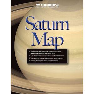Orion 51925 Saturn mapa y guía de observación (negro)