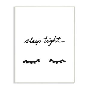 Stupell Home Décor Sleep Tight Eyelash minimalista Ilustración placa de pared Arte, 10 x 0.5 x 15, PROUDLY fabricado en EE. UU.