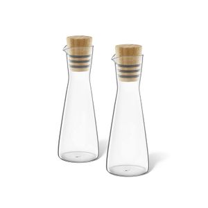 Zack 20876 Bevo Original Aceite/Vinagre Botella Vinagrera Set, metálico