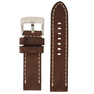 Tech Swiss lea1555 – 22 22 mm, funda de piel de becerro café reloj Band.
