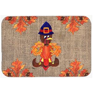 Tesoros de la Caroline Thanksgiving Turkey Pilgram Fleur De Lis – Tabla para cortar vidrio, tamaño grande), multicolor