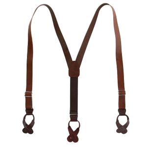 CTM Hombre Piel button-end 1 inch tirantes