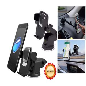 Pelotek- Soporte de coche para teléfono móvil con ventosa, soporte de parabrisas para salpicadero, giratorio de 360 grados, soporte de teléfono manos