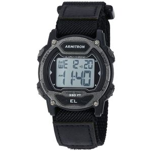 Armitron Deporte Correa De Nailon 45/7004gbk Digital Cronógrafo Negro Reloj unisex