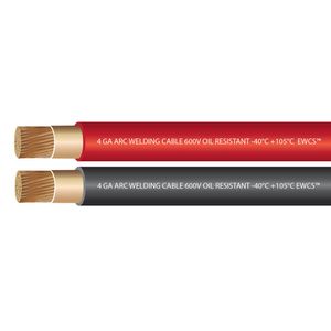 EWCS cable de soldadura extraflexible de calidad superior, calibre 4, de 600 voltios, paquete combinado, 10 pies cada uno, colores negro y rojo