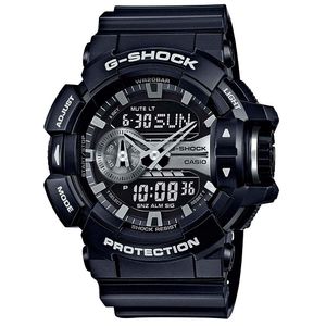 Casio G-Shock Negro y resina Silver-tone Dial cuarzo de los hombres reloj ga400gb-1 a