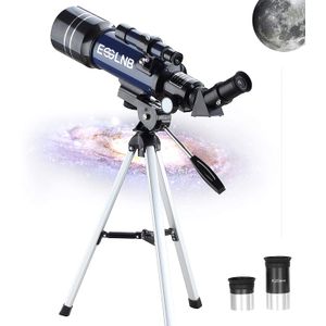 Telescopio ESSLNB para niños con trípode telescopios de 2.756 in para principiantes astronómicos multicapa