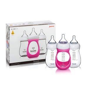 JOOVY Boob Diamond 8 oz 3 Piezas con Manga Rosa 1,44 libras