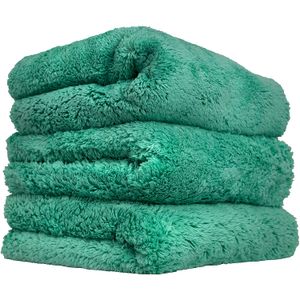 Toalla de microfibra sin bordes Chemical Guys , 3 paquete de, Verde