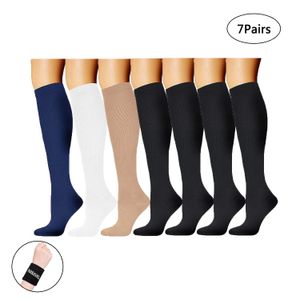 Calcetines de compresión para mujer y hombre, 20-30 mmHg, mejores medias graduadas para atletismo, correr, enfermeras, espinilleras, médico, edema, di