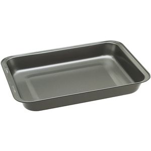 Ecolution Bakeins Lasagna and Roasting Pan - PFOA, BPA and PTFE Free Anti-tick Coating - Heavy Duty Carbon Steel - Dishwasher Safe - Gray - 14.5" x 10