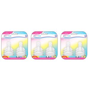 borncare cuello amplio silicona Pezones, Flujo Rápido), 6 piezas