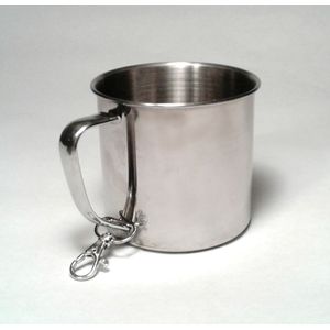 2 tazas de camping de acero inoxidable con Hanging Clips – 16 oz