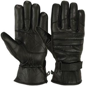 Men’s Black Dress Gloves, Cold Weather Motorcycle Riding, Genuine Leather