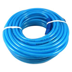 Forney 75443 - Manguera de aire, flexible de poliuretano azul con conectores NPT macho de 1/4 pulgadas en ambos extremos, 1/4 "-by-100-Feet
