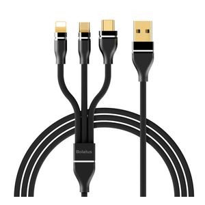 Bolatus Z-Series - Cable de carga para teléfonos móviles (conector universal de 3 a 1, compatible con teléfonos móviles X 8 7 Plus S9 Note Tablets)