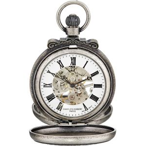 Charles-Hubert, Paris 3867-s Classic Collection – Antiqued Acabado doble Hunter Caso reloj de bolsillo mecánico