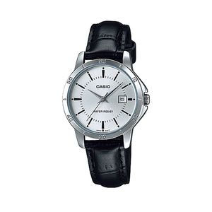 Casio ltp-v004l-7 a de la mujer piel auténtica banda analógico reloj