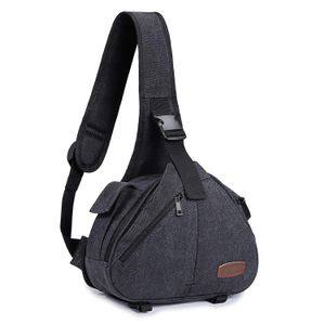 S-ZONE - Mochila bandolera para cámara réflex digital (1 cámara, 2 lentes, 1 trípode)