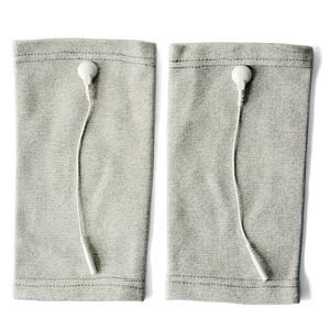 Par de conductiva TENS rodillera con adaptador electrodo Cables/Cable Rótula de fibra conductiva TENS/EMS electrodo rodilleras aliviar el dolor de rod