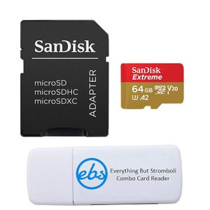 SanDisk - Tarjeta de memoria Micro Extreme de 64 GB SDXC y adaptador SD para Samsung Galaxy S10, S10 +, S10e Phone Class 10 A2 (SDSQXA2-064G-GN6MA) Pl