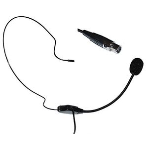 Diadema con micrófono w/TA4 F 4 Pin Mini XLR Conector para Shure Wireless
