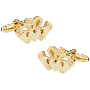Gemelos de oro anillo de Claddagh Por Cuff-Daddy