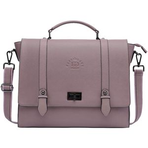 Bolsa para portátil para mujer, 15.6 pulgadas, bolsa para portátil, maletín, bolsa de hombro con correa ancha desmontable para el fin de semana de tra