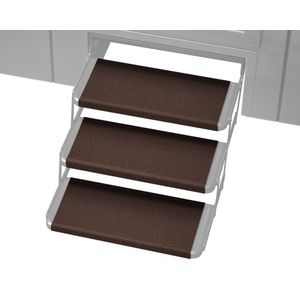 Prest-O-Fit 2-4066 - Alfombra para escalones RV, color marrón chocolate, 18.0 in de ancho, 3 unidades